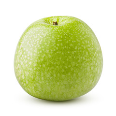 Green juicy apple isolated on white background, clipping path, full depth of field