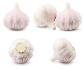 garlic, isolated on white background, clipping path, full depth of field