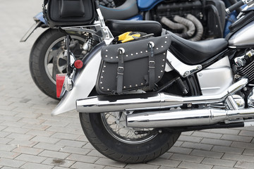 Part of a luxury motorcycle