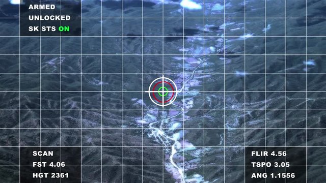4K Military Surveillance System in Foggy Mountains Aerial Cinematic 3D Animation