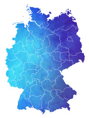 Deutschland Karte - Aquarell