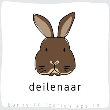 Deilenaar : Rabbit Breed Collection : Vector Illustration