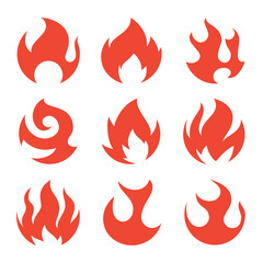 Fire icons set