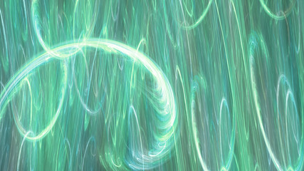 Abstract painted texture. Chaotic green strokes. Fractal background. Fantasy digital art. 3D rendering.