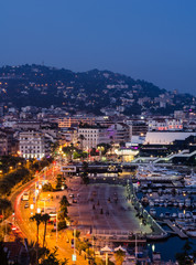 Obraz premium Long exposure of Promenade de la Pantiero, Cannes