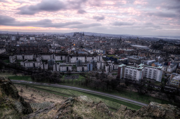 Obraz premium Edinburgh skyline at sunset