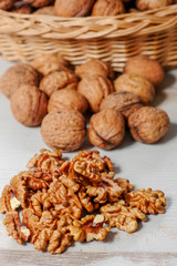 close up of group of walnuts