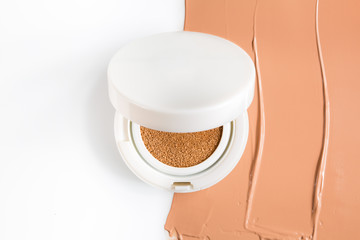 Foundation cushion on white background.