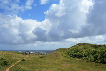 Beautiful cloudscape on Helgoland, North Sea, Germany