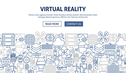 Fototapeta na wymiar Virtual Reality Banner Design