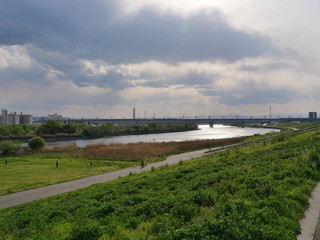 Fototapeta premium 河川敷
