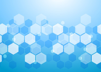 Abstract Blue Background_Honeycomb Structure #Vector Graphics 