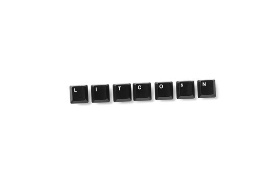 keys of keyboard with text "litcoin"