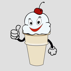 Ice Cream with Thumbs Up