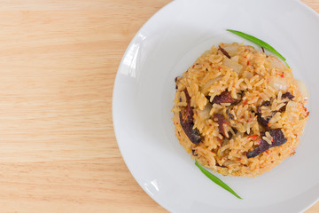 Fish fried rice. Thai food.