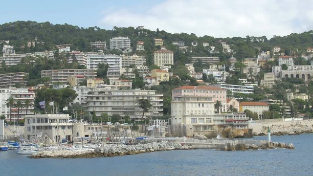 Buildings on the coastline of Nice