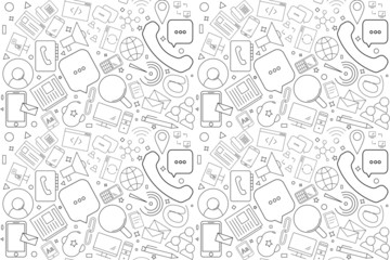 Vector communication pattern. Communication seamless background