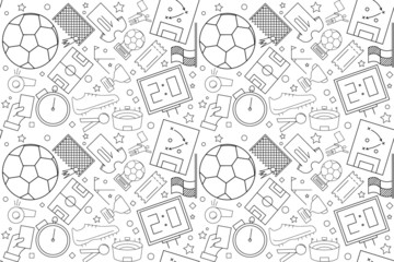 Vector football pattern. Football seamless background