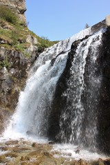 Cascata lungo il sentiero del rifugio Coca, Valbondione, Bergamo, Lombardia