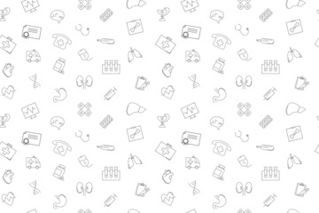 Vector medical pattern. Medical seamless background