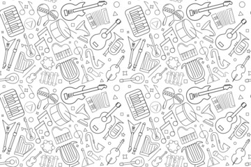 Vector music pattern. Music seamless background