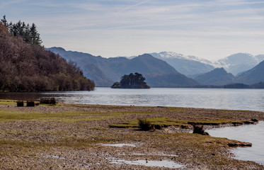 Beautiful warm spring day at Bowness on Windermere, Cumbria, UK
