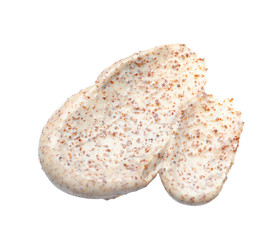 Sample of natural scrub on white background
