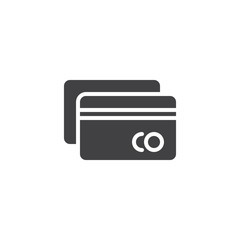 Credit cards vector icon. filled flat sign for mobile concept and web design. Payment methods simple solid icon. Symbol, logo illustration. Pixel perfect vector graphics