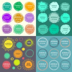 Set of bright hand-drawn scribble circles for your design.