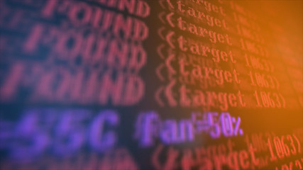 Mining Cryptocurrency process program on display PC. Using Software. Share Found.