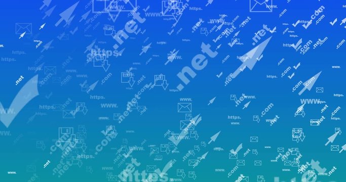 seamless video randomly moving elements of the monitor screen