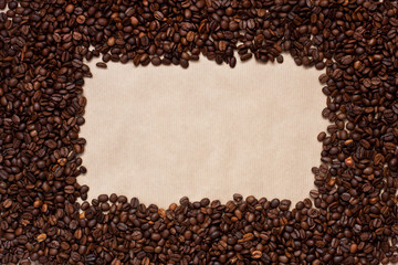Natural background with coffee beans