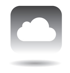 iCloud vector icon, button illustration