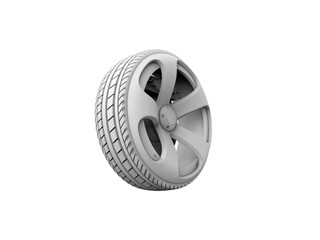 Naklejka premium car wheels 3d rendering