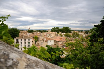 Fototapeta na wymiar View of Avignon Old Town from the Popes Palace, Saint-Benezet, Avignon, Provence, France.