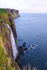 Kilt rock waterfall, Isle Of Skye, Scotland, UK.