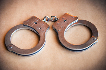 Handcrafts close-up as a symbol of security and punishment of crimes