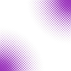 Geometric halftone dot pattern background - vector illustration from purple circles in varying sizes
