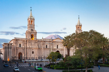 Fototapeta na wymiar Basilica Cathedral, Arequipa