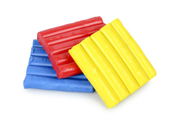 plasticine on white