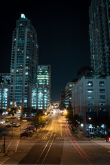 Fototapeta na wymiar Tampa's Downtown at Midnight