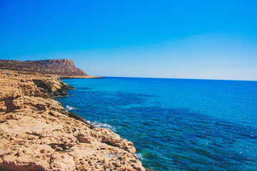 Fototapeta premium lagoon in the Mediterranean, Cyprus cave