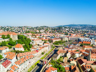 Fototapeta na wymiar Bratislava aerial panoramic view