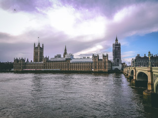 Naklejka premium Big Ben and Houses of Parliament, London, UK