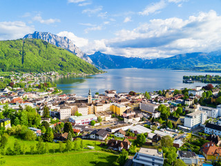 Gmunden aerial view, Salzkammergut © saiko3p
