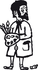 Great artist, Retro Vector Illustration