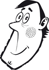 Smiling man, Retro Vector Illustration