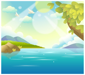 This illustration is a common natural landscape.