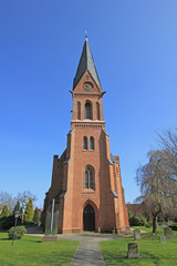 Fototapeta na wymiar Stiftskirche in Ramelsloh (1889, Niedersachsen)