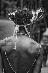 Cocar ind&iacute;gena Guarani